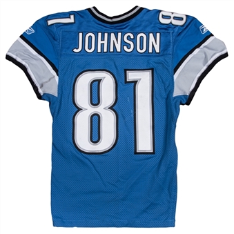 2009 Calvin Johnson Game Used Detroit Lions Home Jersey